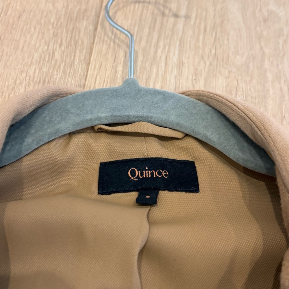 Quince Italian Wool Stand Collar Blazer in Warm Camel, Sz Sm - Picture 2 of 6